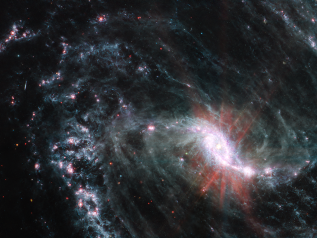 Barred Spiral Galaxy NGC 1365 from Webb