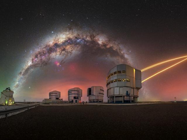 Sky Glows over Paranal Observatory