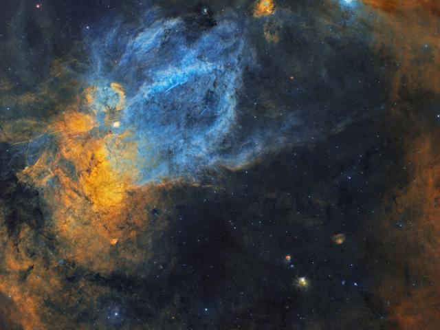 The Claw and Bubble Nebulae