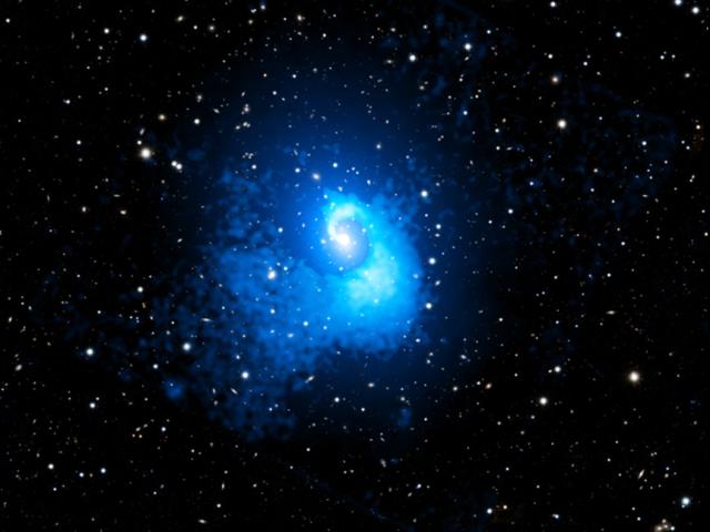 A Collision of Galaxy Clusters