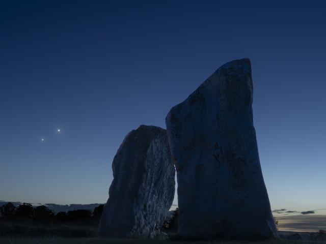 Venus and Jupiter: Conjunction from Avebury