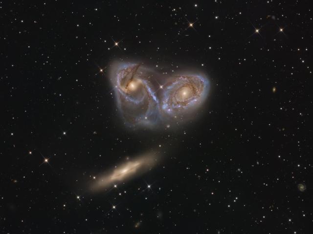 Three Galaxies in Pavo