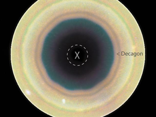 Hubble: Decagon Around Saturn’s South Pole