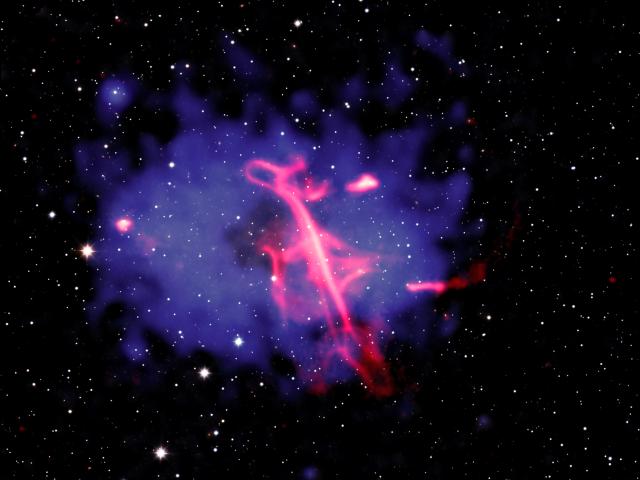 Treble Clef: Unusual X-ray Hot Radio Source