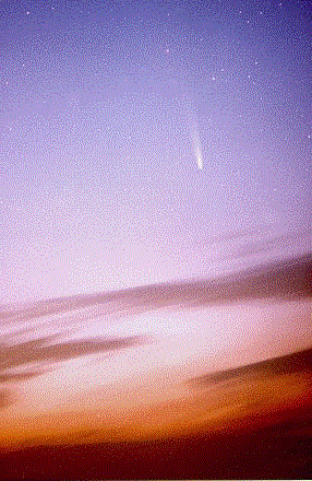 The Sun Sets on Comet Hyakutake
