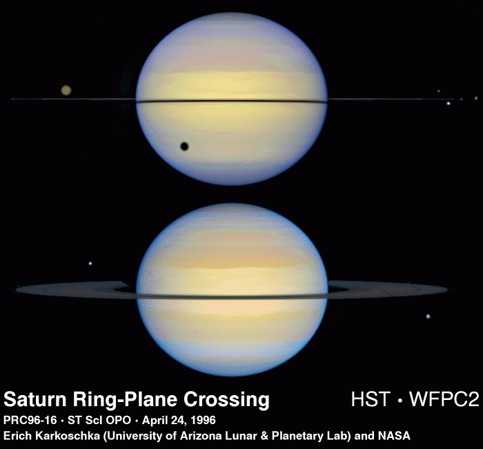 Saturn’s Rings Seen Sideways