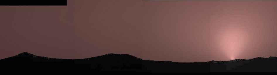A Rusty Sunset on Mars