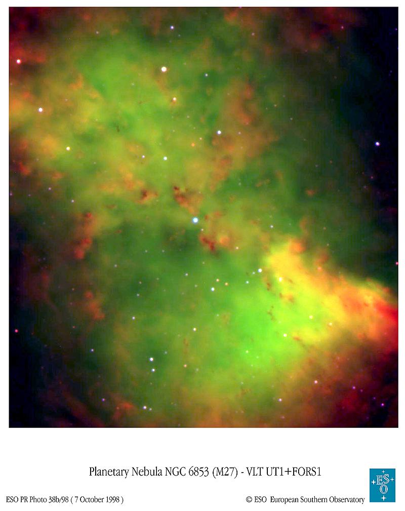 In the Center of the Dumbbell Nebula