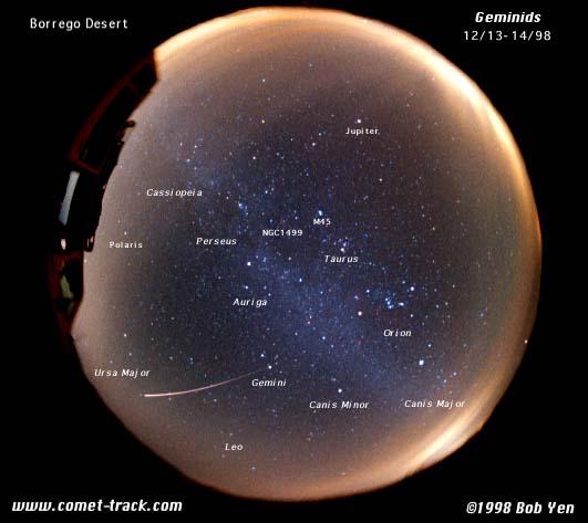 A Geminid from Gemini