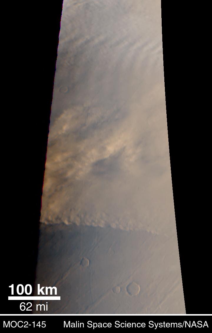 A Martian Dust Storm Approaches