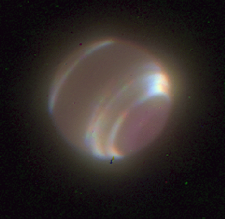 Neptune through Adaptive Optics