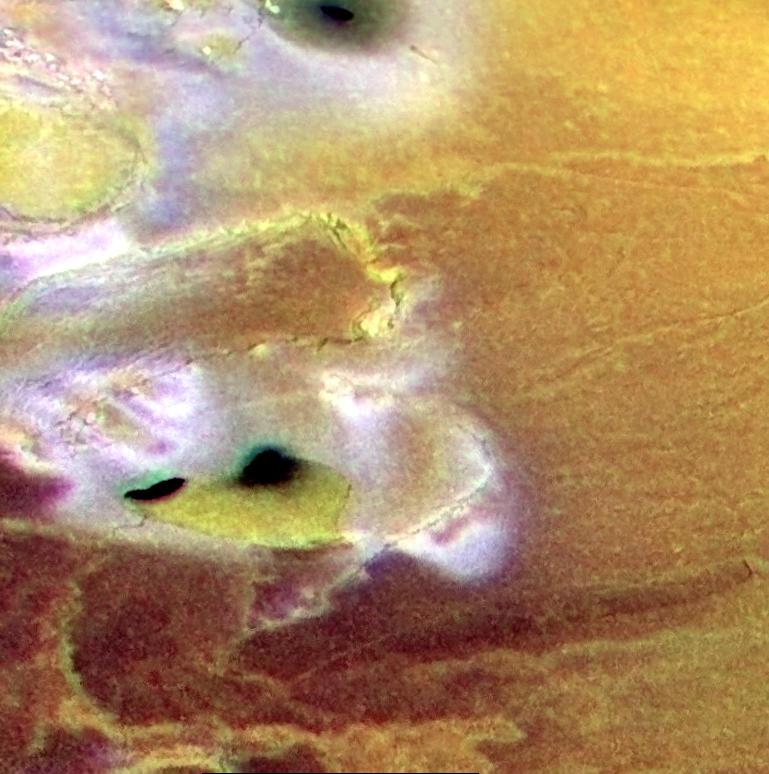 Calderas And Cliffs Near Io’s South Pole