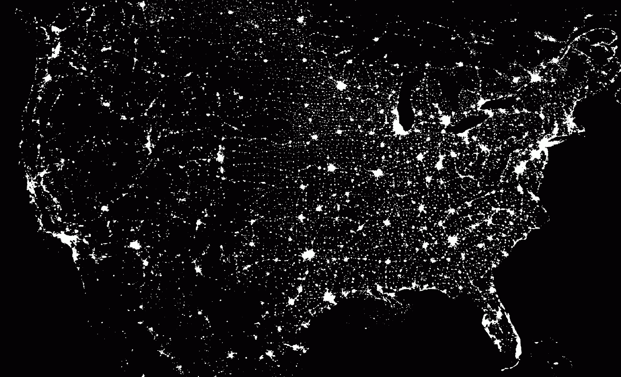 The United States At Night