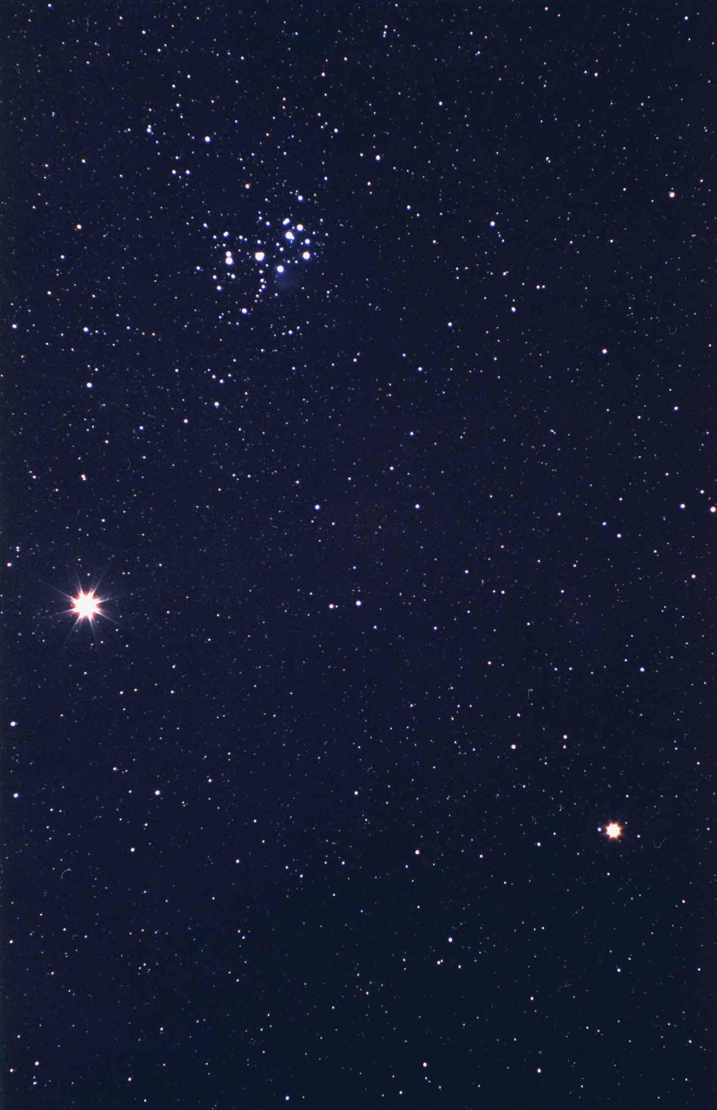 Jupiter, Saturn and Messier 45