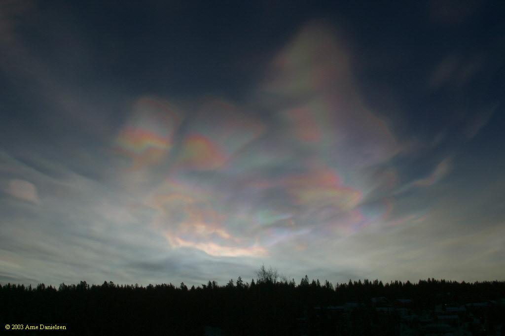 Iridescent clouds