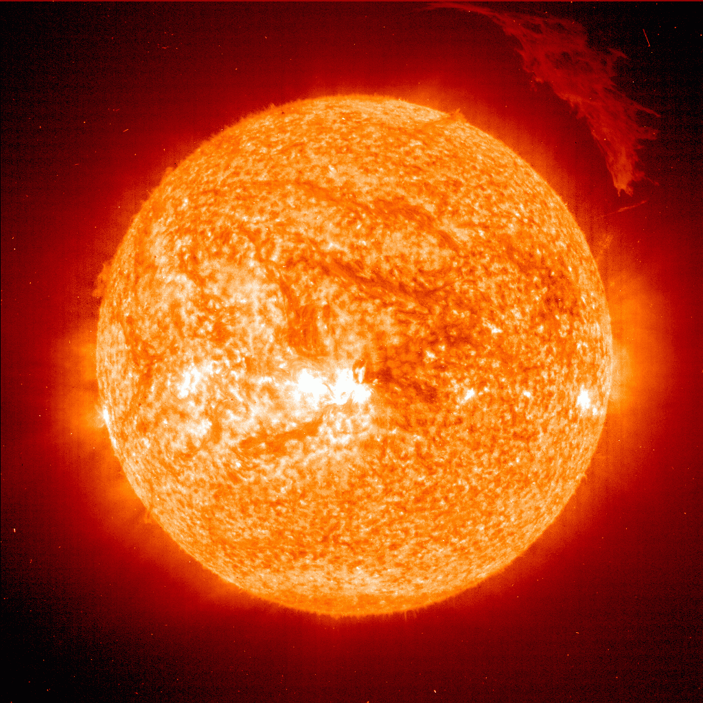 A Prominent Solar Prominence from SOHO