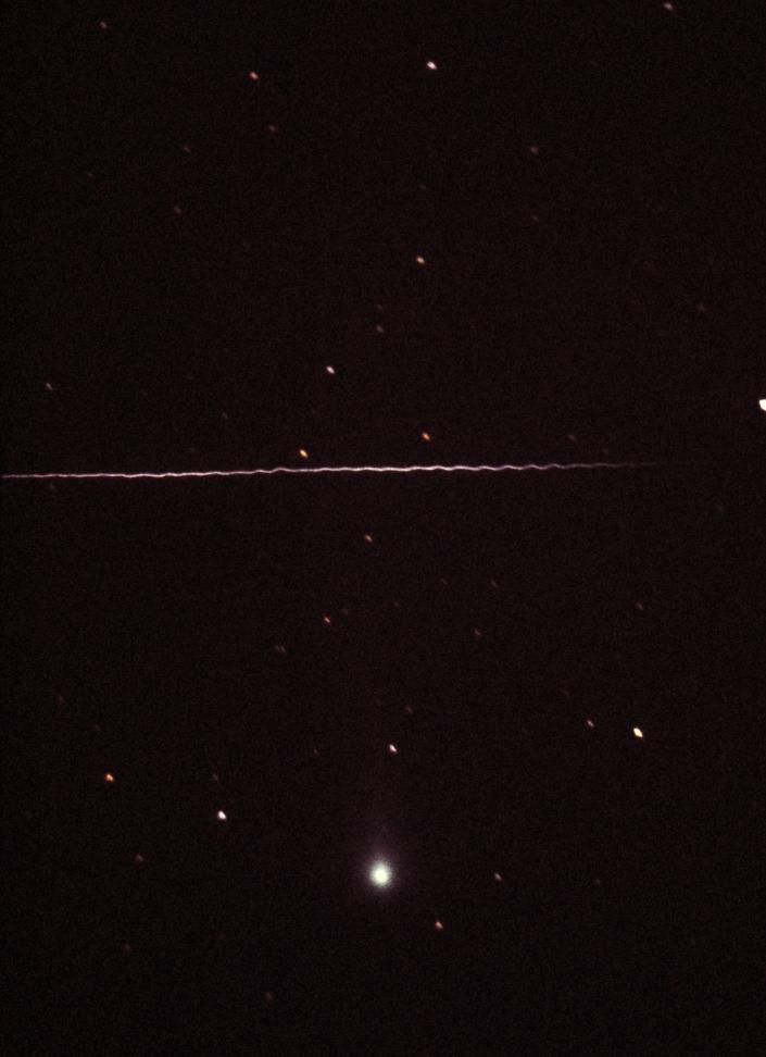 A Twisted Meteor Train