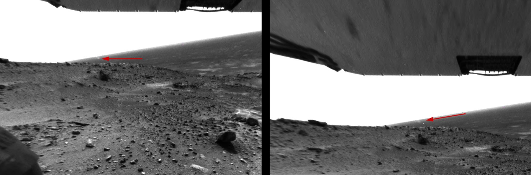 A Dust Devil Swirling on Mars