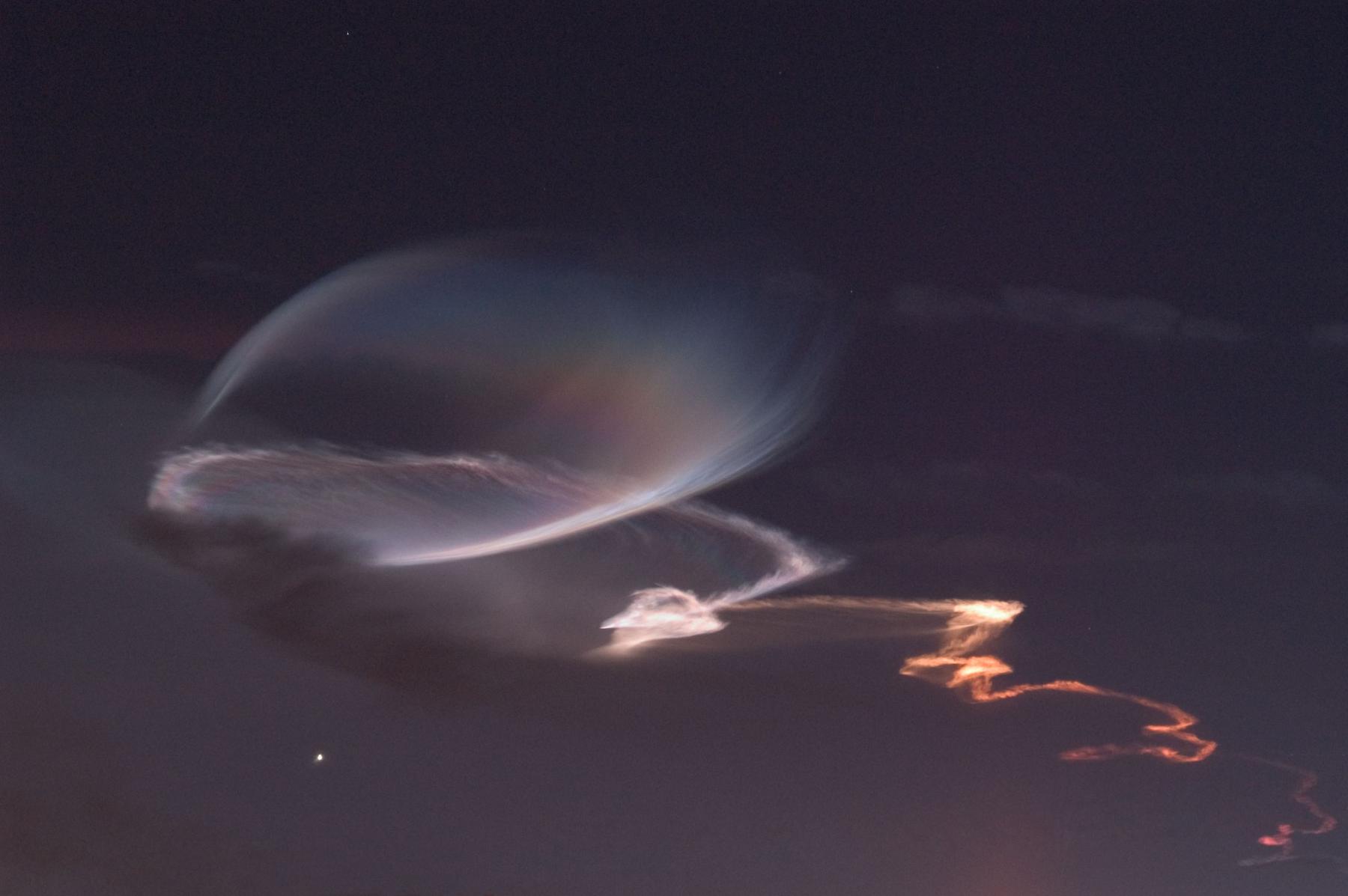 A Rocket Launch at Sunset