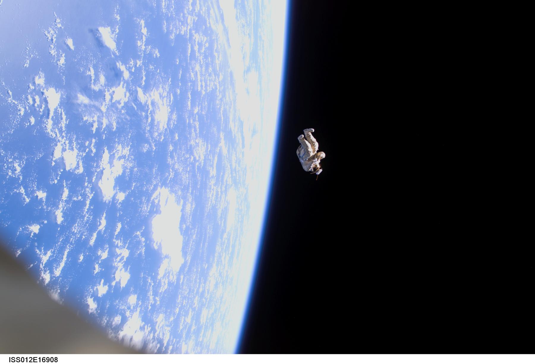 SuitSat1: A Spacesuit Floats Free