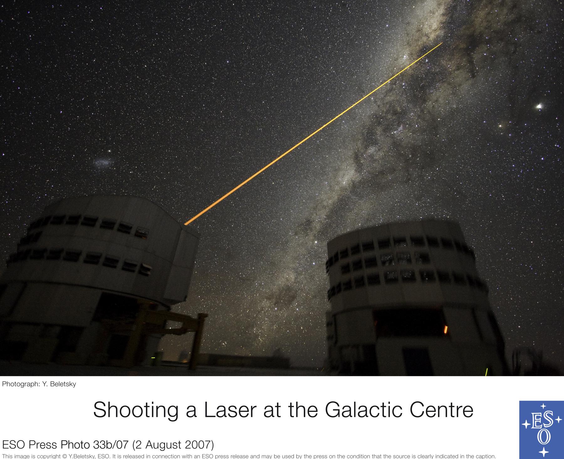 A Laser Strike at the Galactic Center