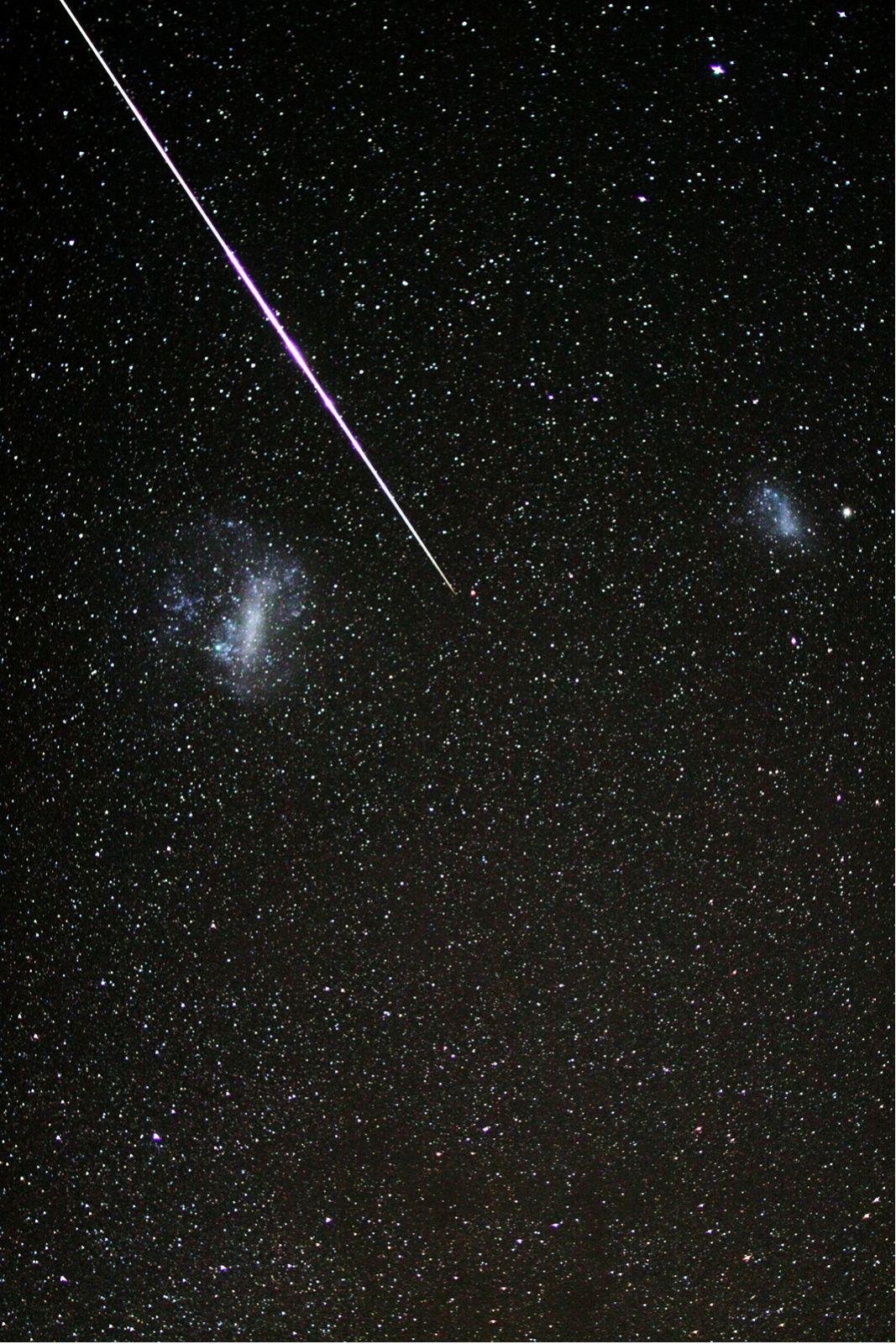 Meteor between the Clouds