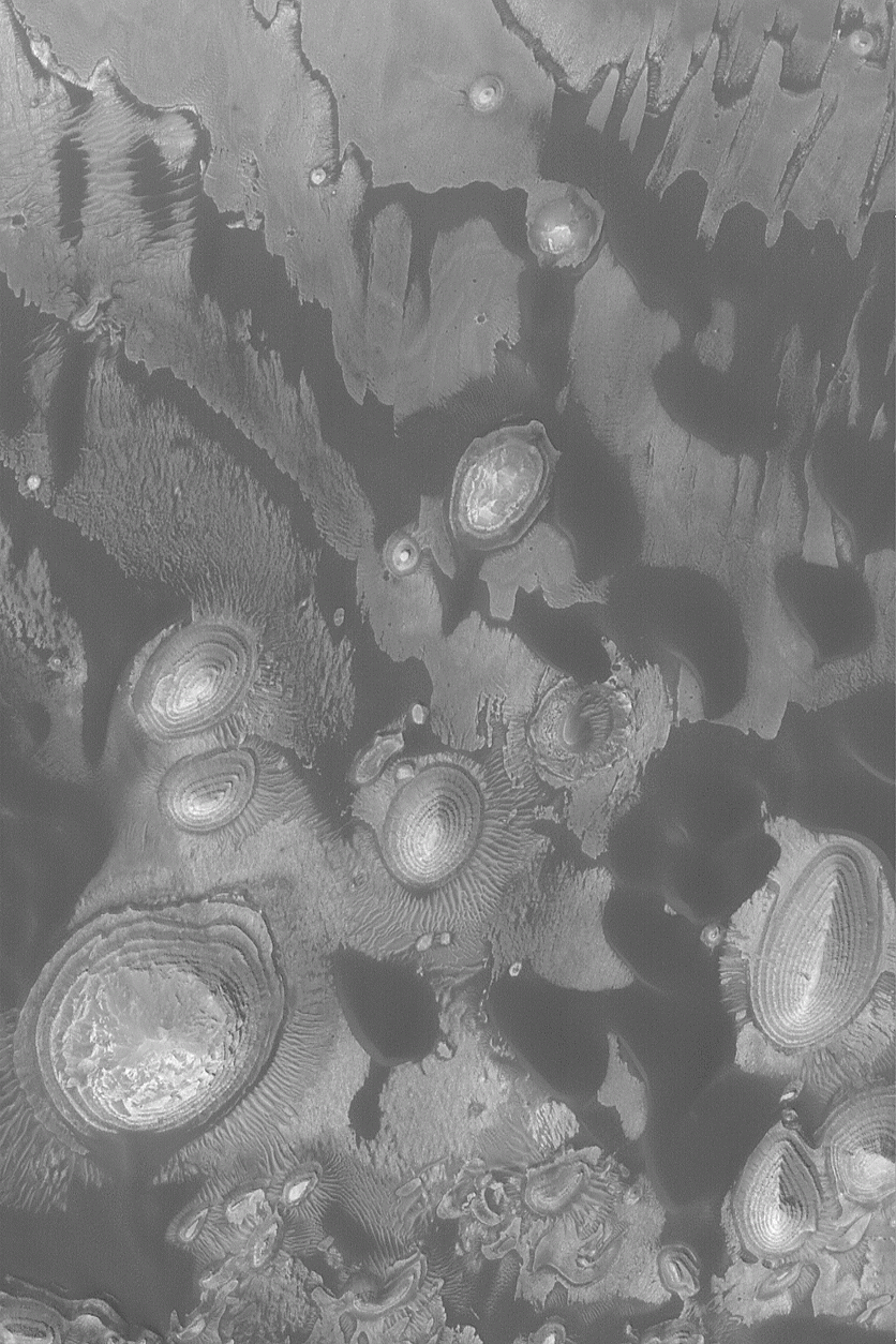 Layered Hills in Arabia Terra on Mars