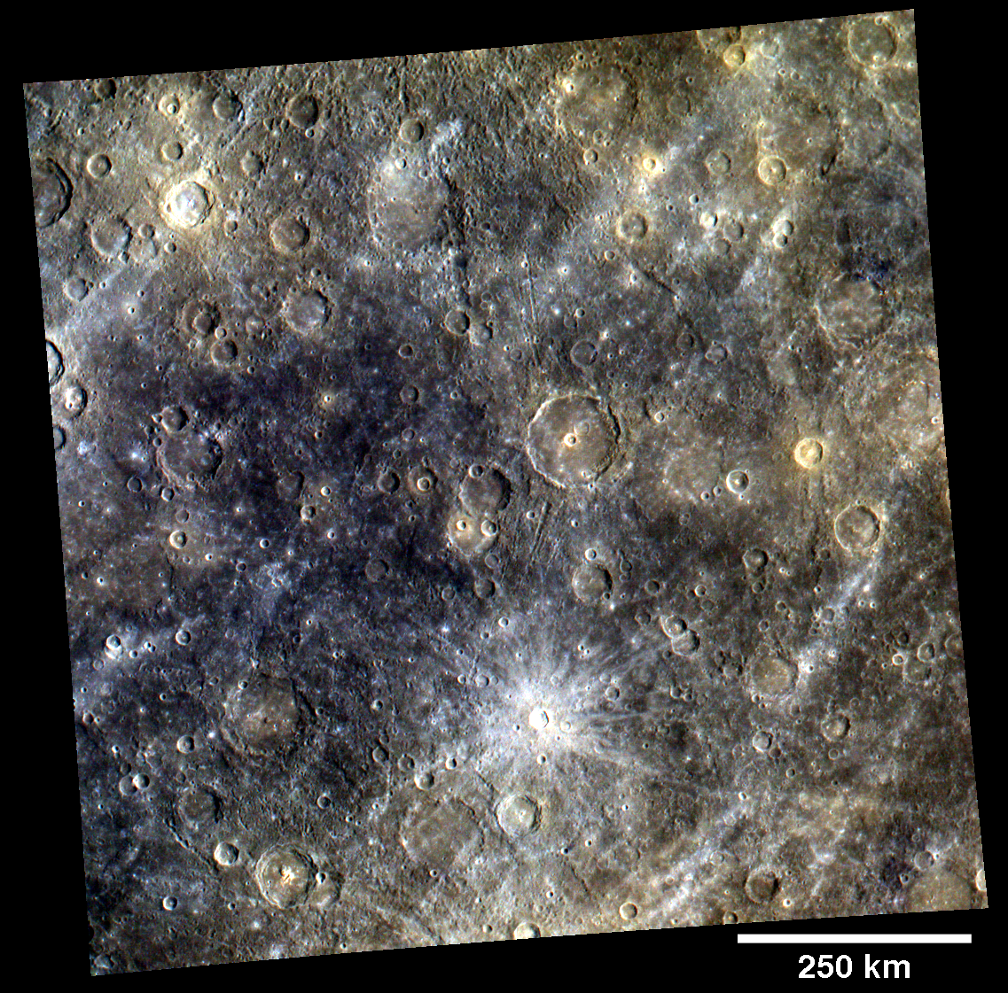 Mercury’s Surface in Exaggerated Color