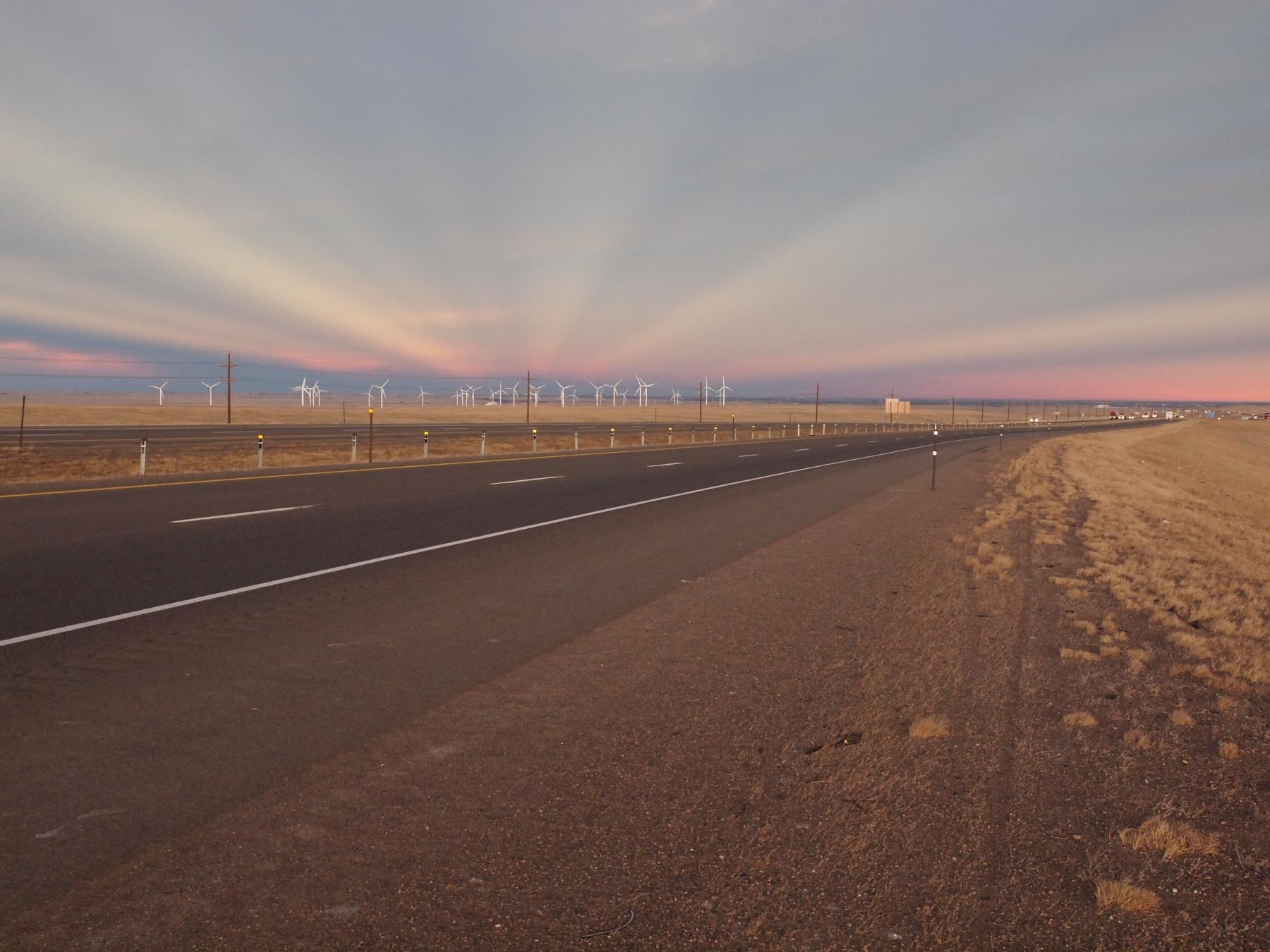 Anticrepuscular Rays Over Wyoming