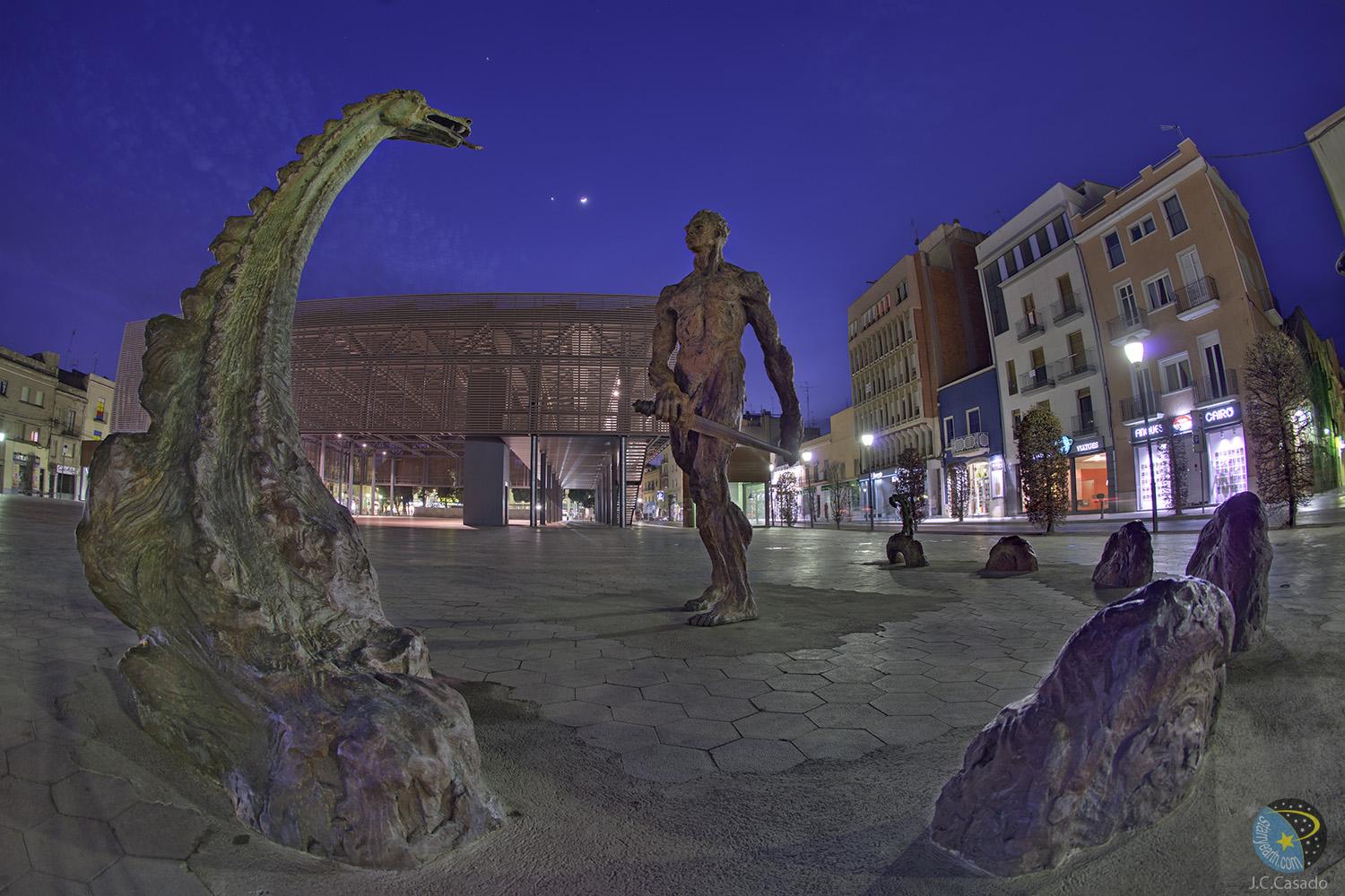 Moon and Planets Over Catalonia