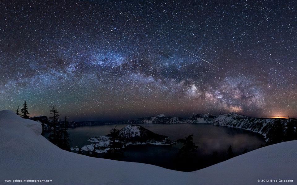 Meteor Over Crater Lake