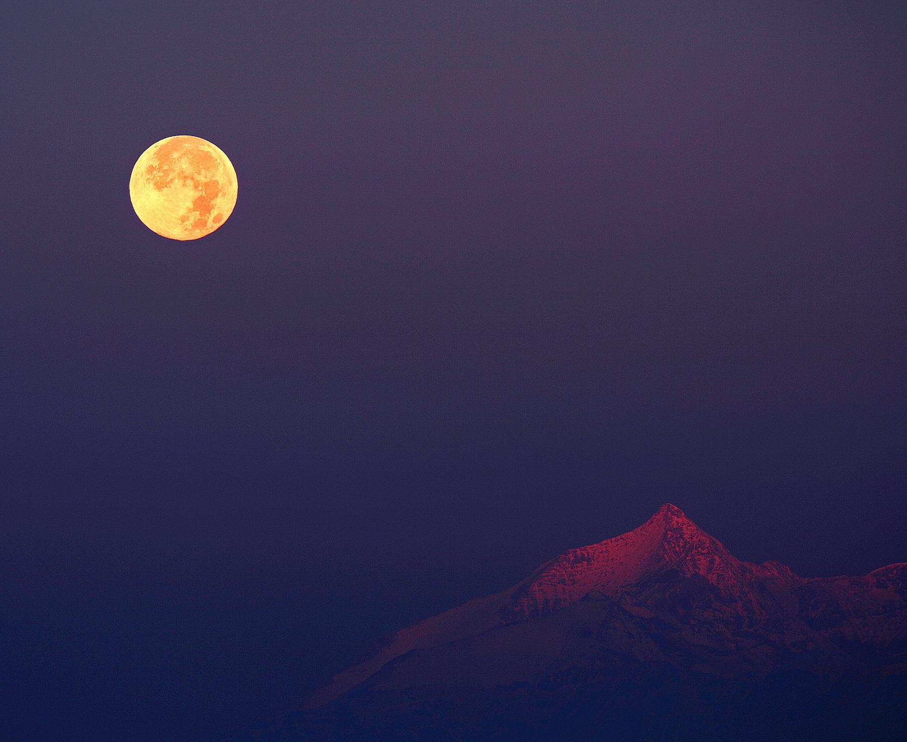 Hunter’s Moon over the Alps