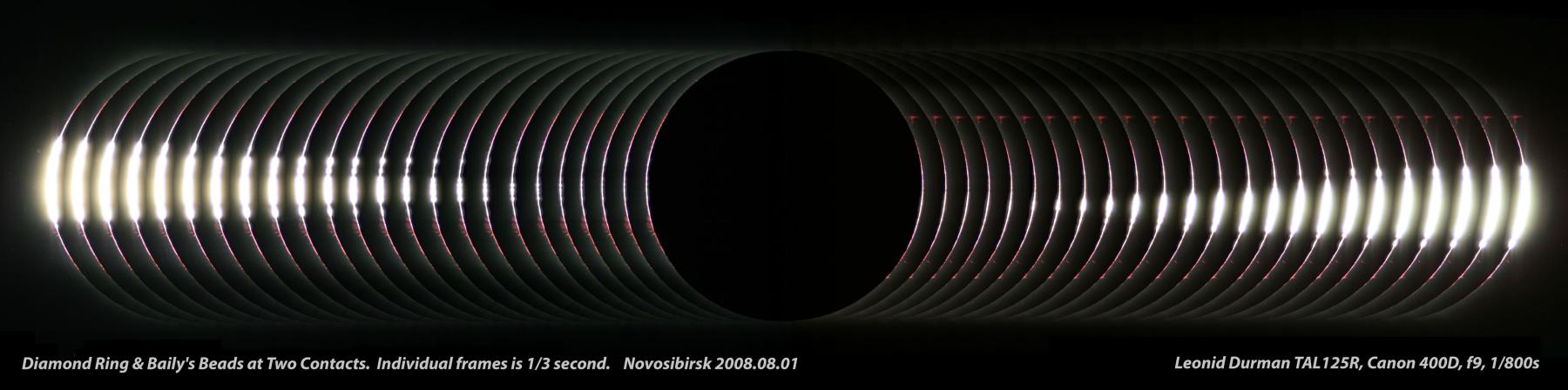 Bailys Beads near Solar Eclipse Totality