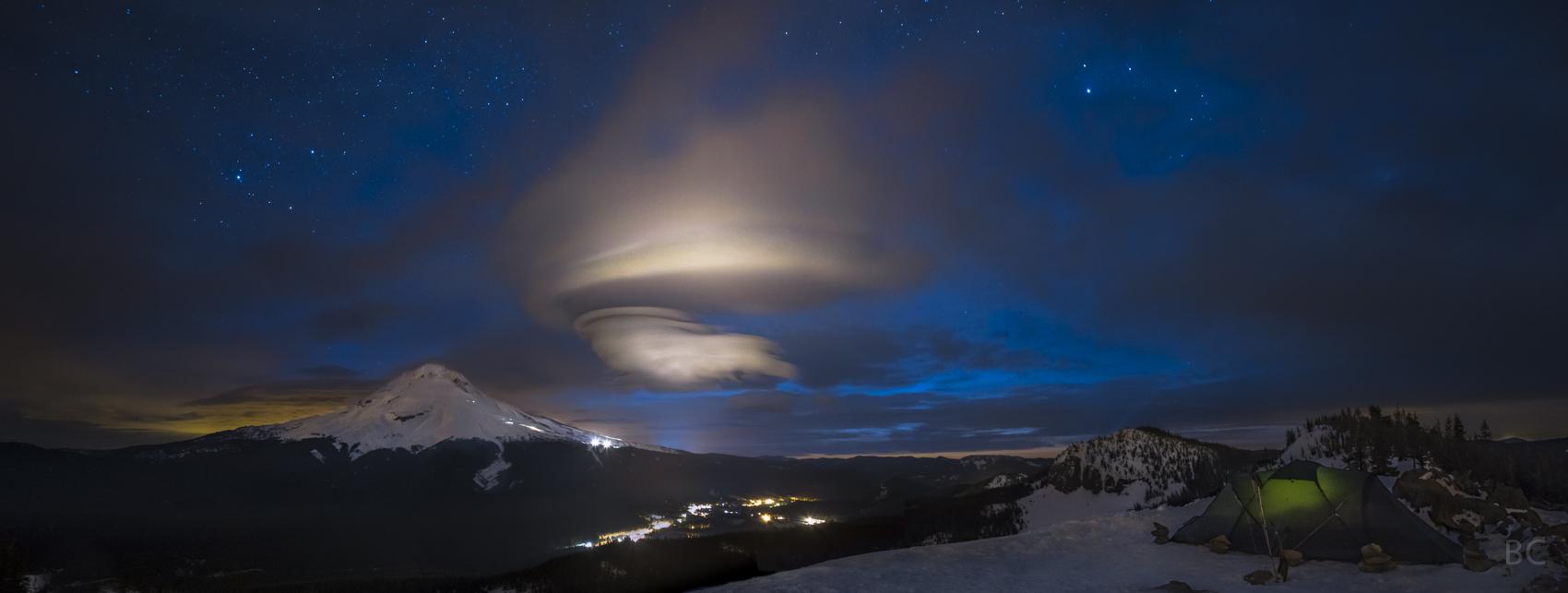 Mt Hood and a Lenticular Cloud