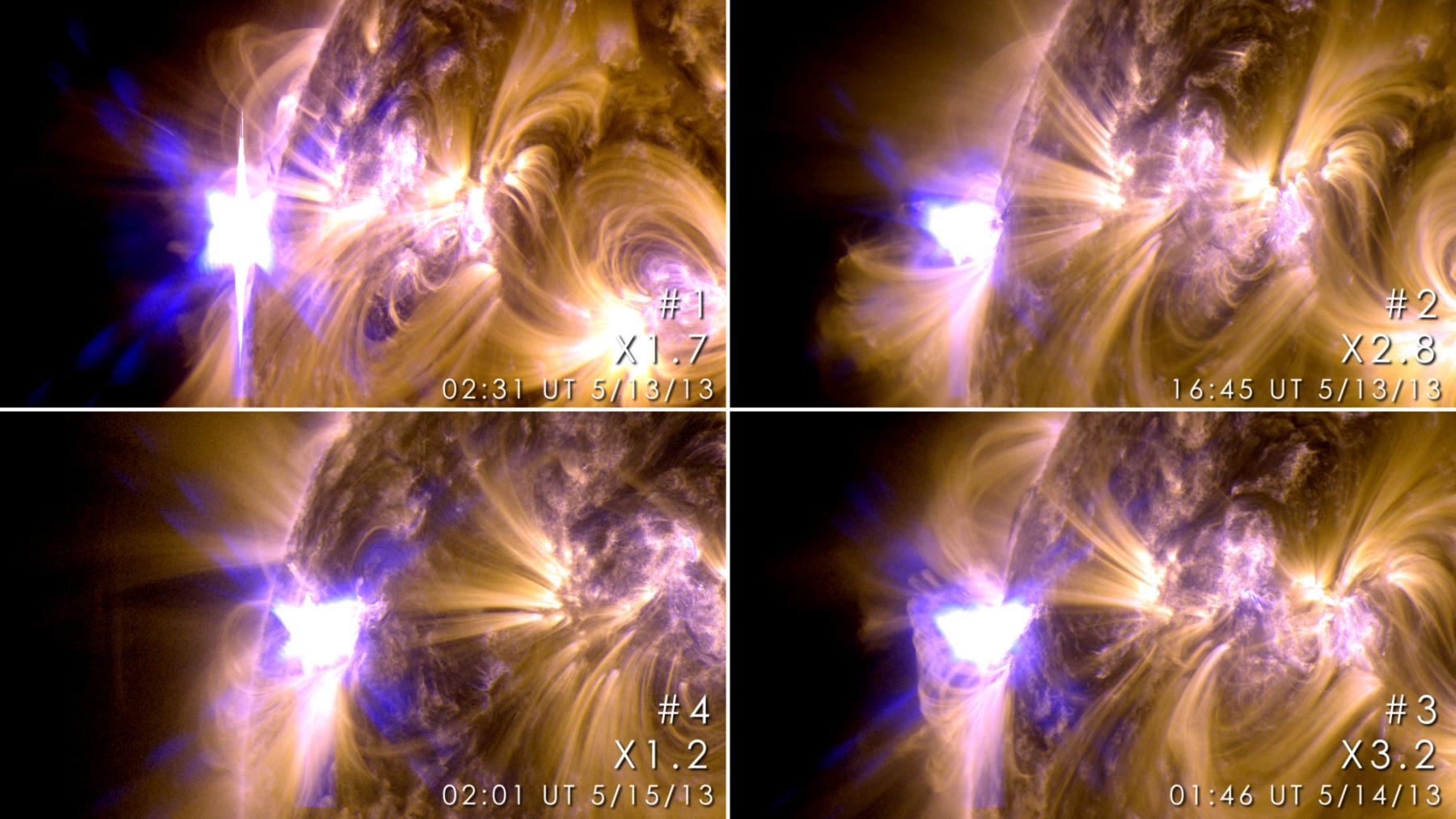Four X-class Flares