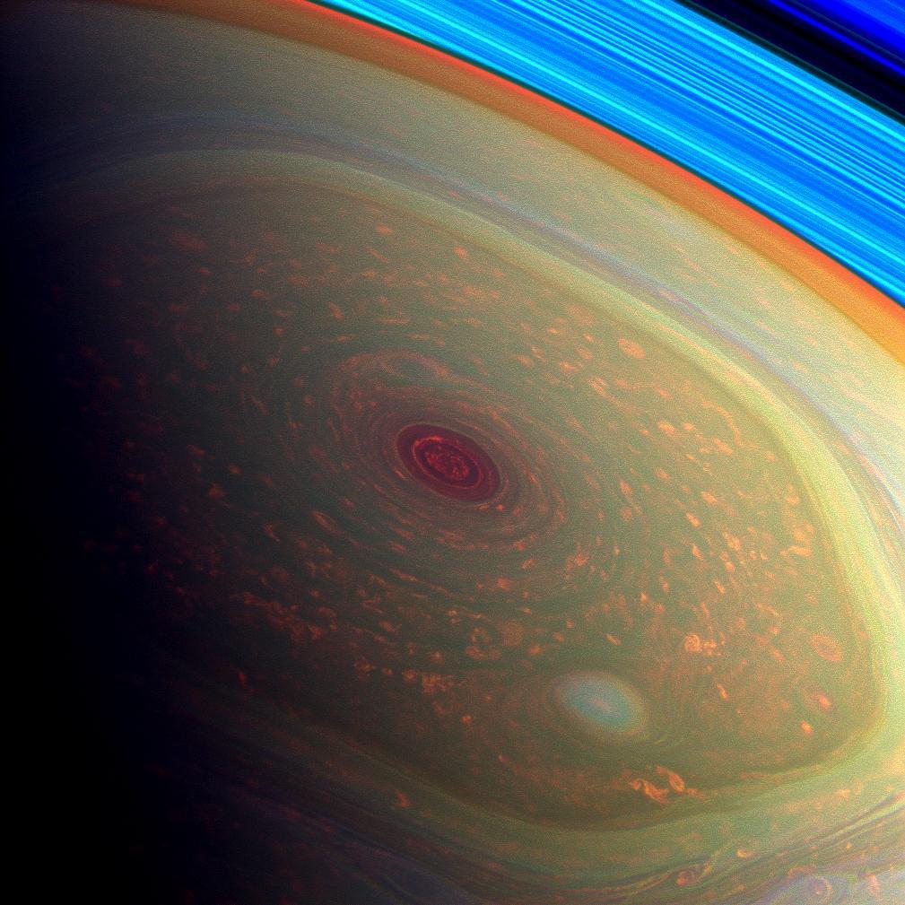 Saturn’s Swirling Cloudscape