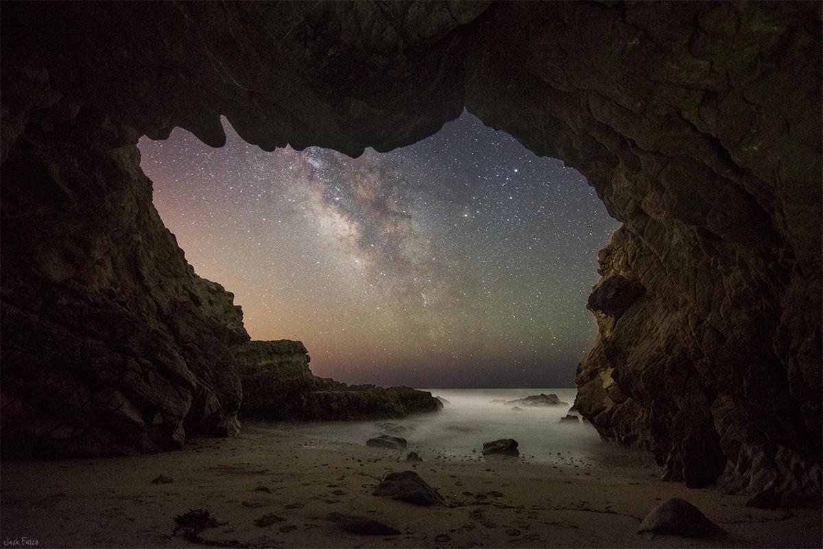The Milky Way from a Malibu Sea Cave
