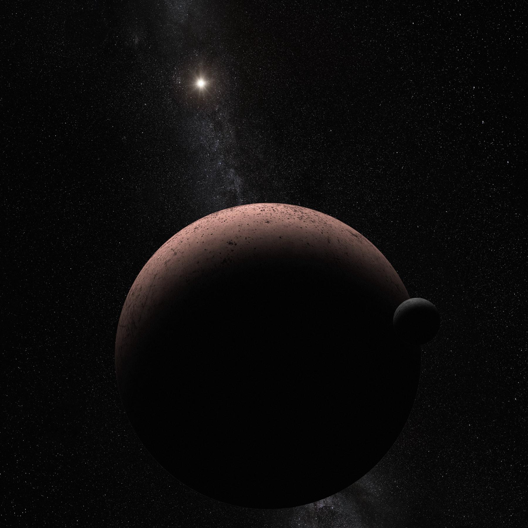 Moon over Makemake