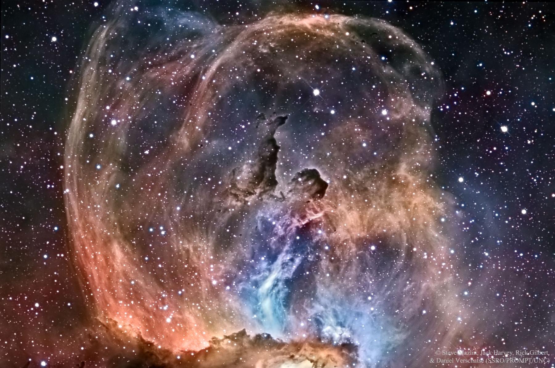 NGC 3576: The Statue of Liberty Nebula