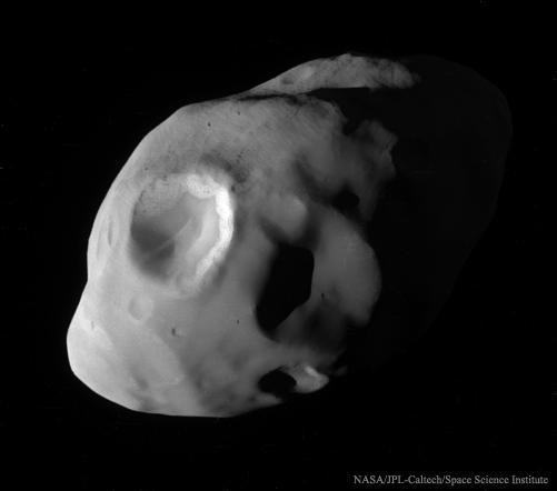 Pandora Close up at Saturn