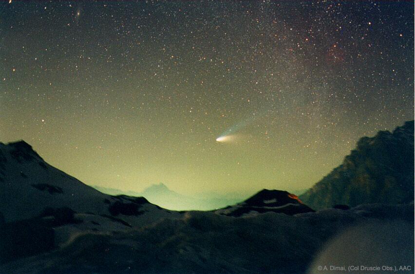 Comet Hale Bopp Over Val Parola Pass