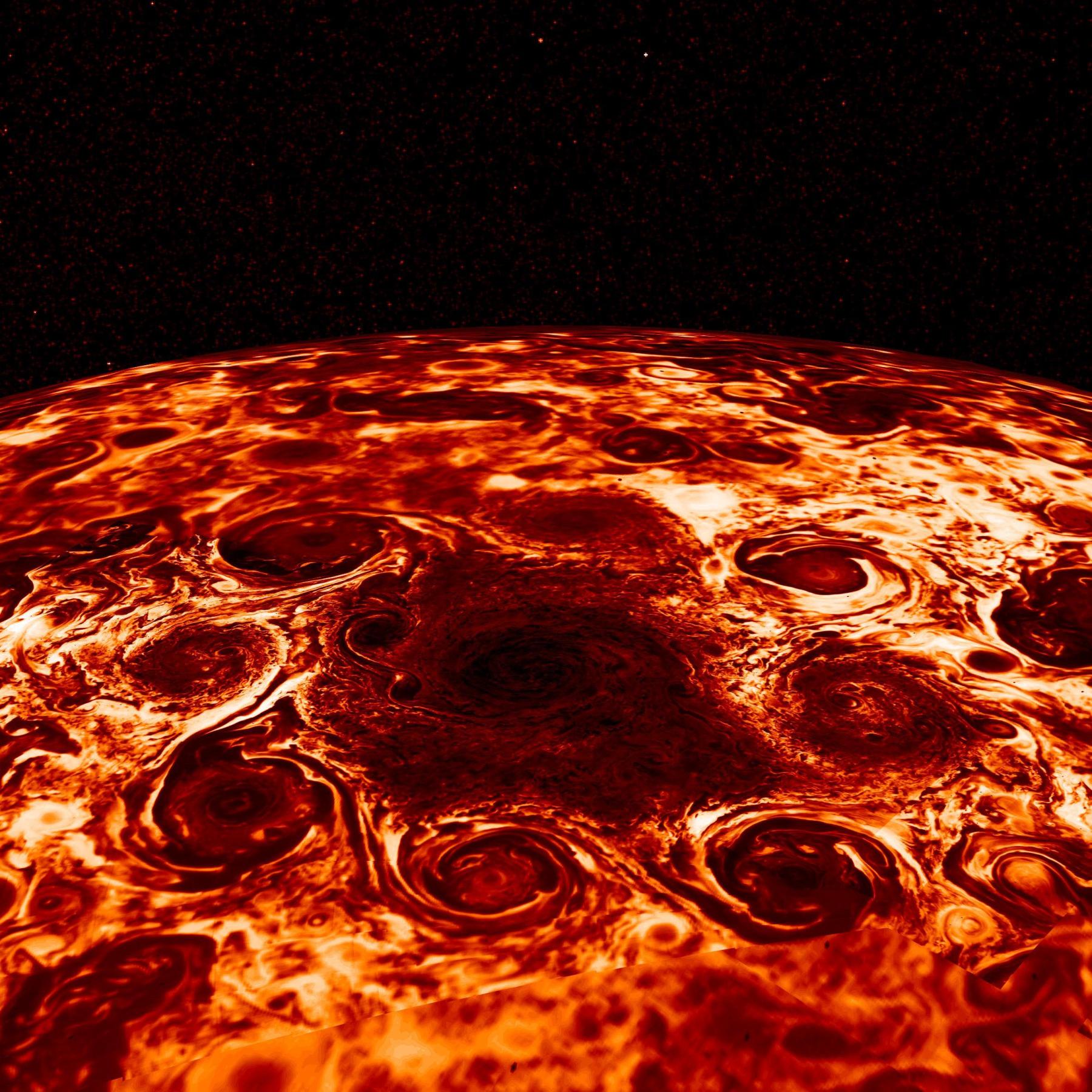 Cyclones at Jupiter s North Pole