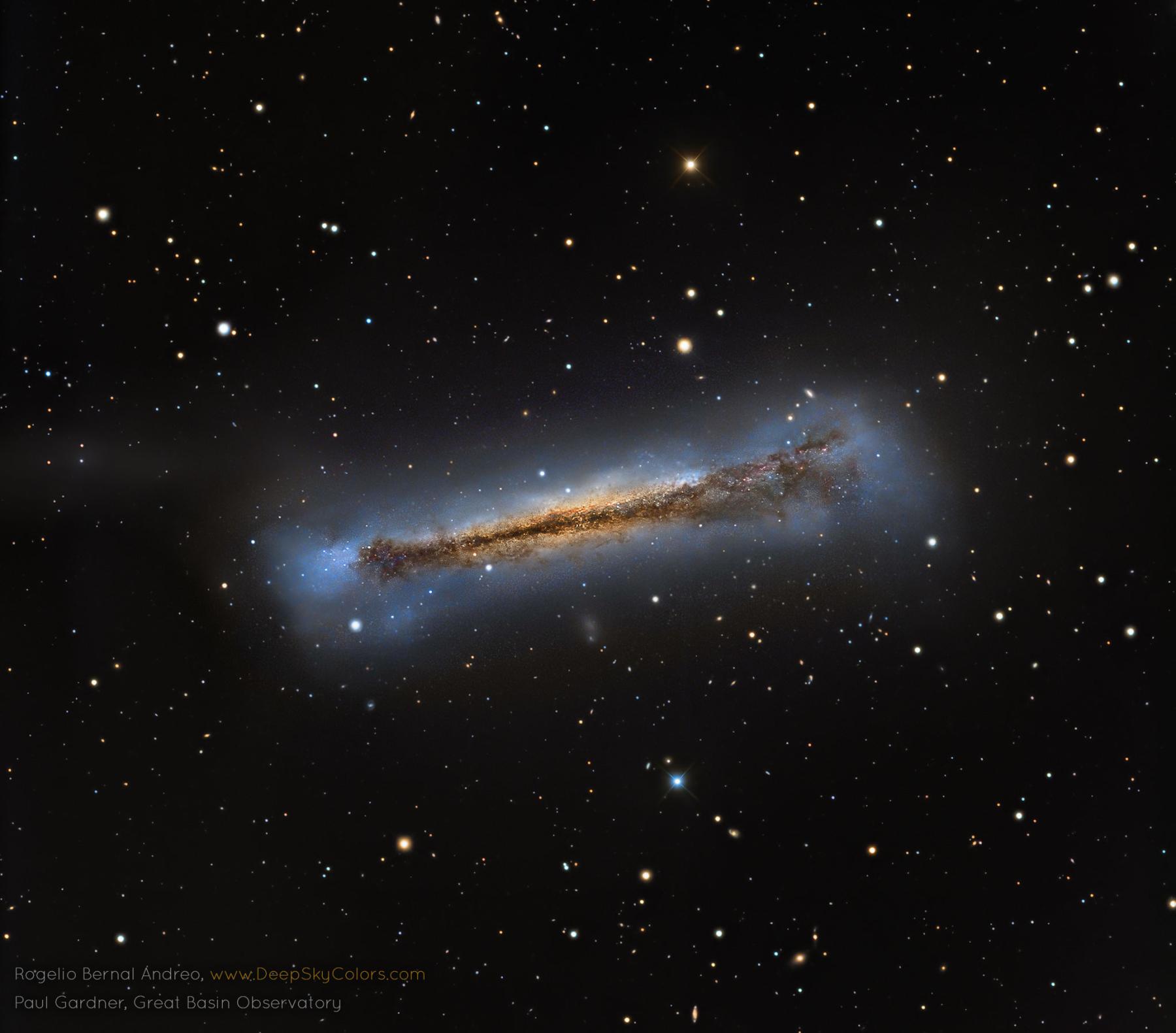 NGC 3628: Sideways Spiral Galaxy