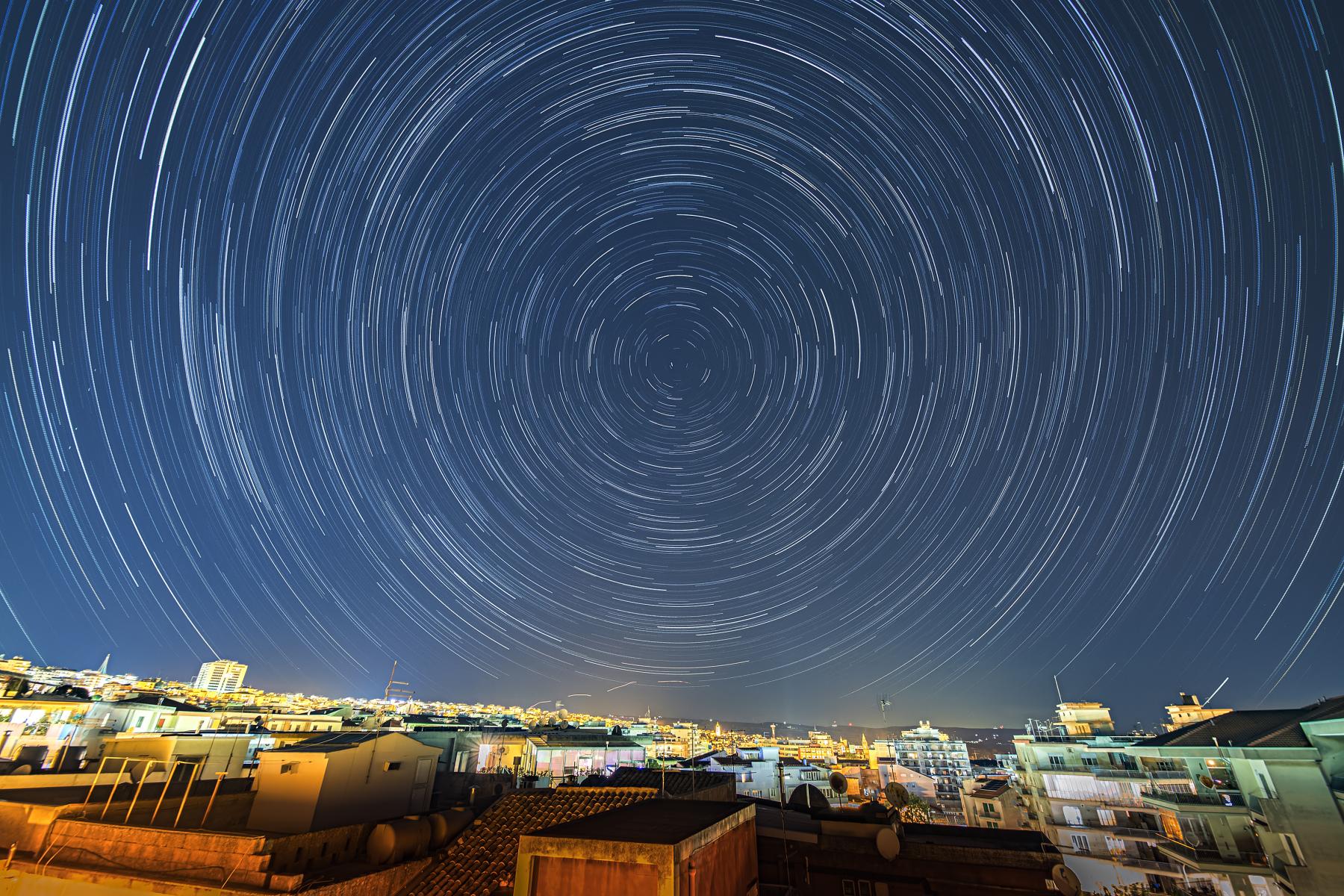 Stars Trail over Ragusa