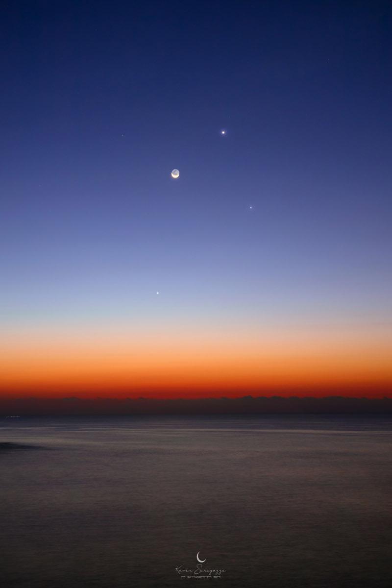 Venus, Mercury, and the Waning Moon