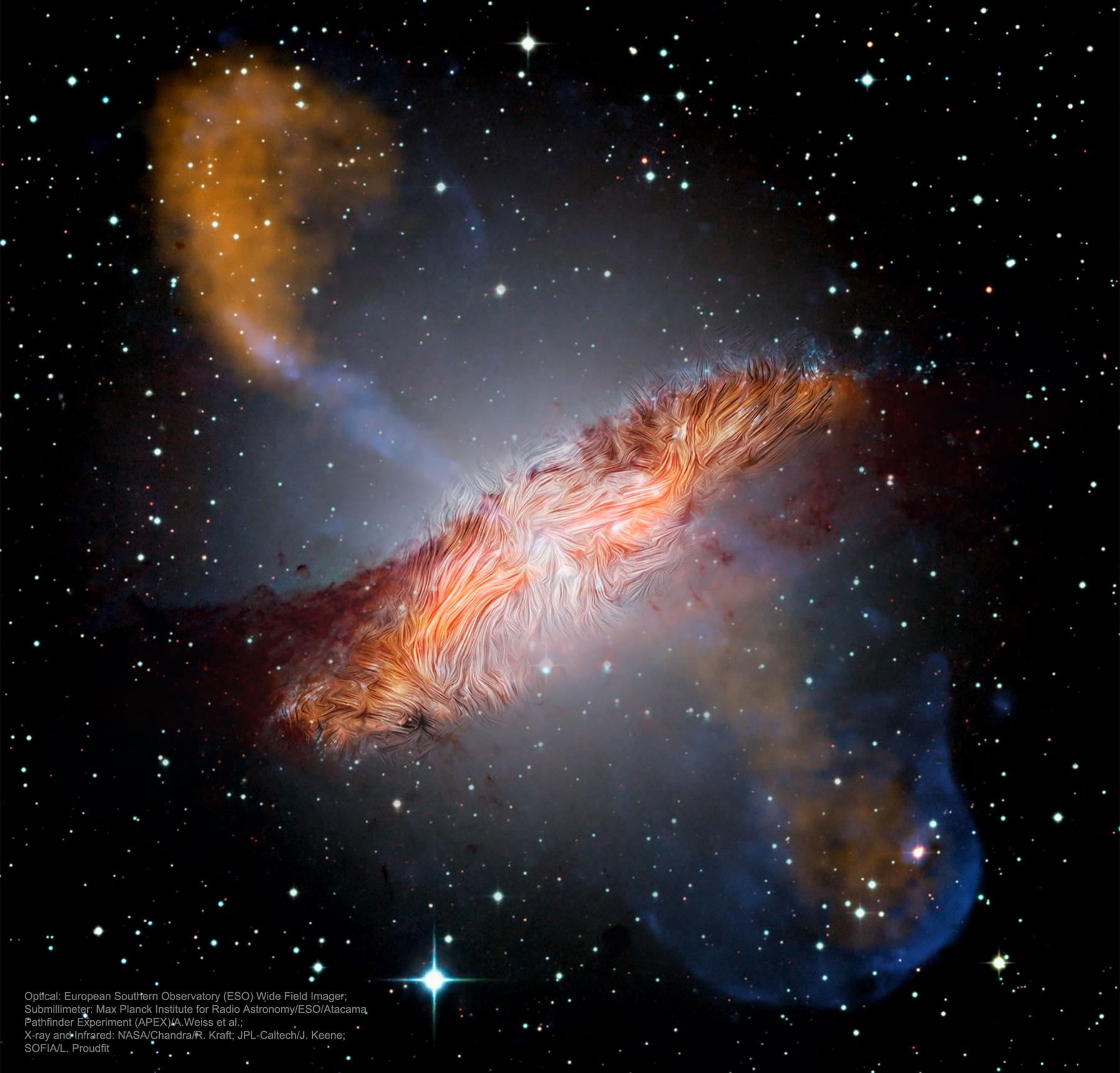 Centaurus As Warped Magnetic Fields