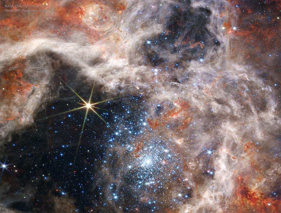 Tarantula Stars R136 from Webb