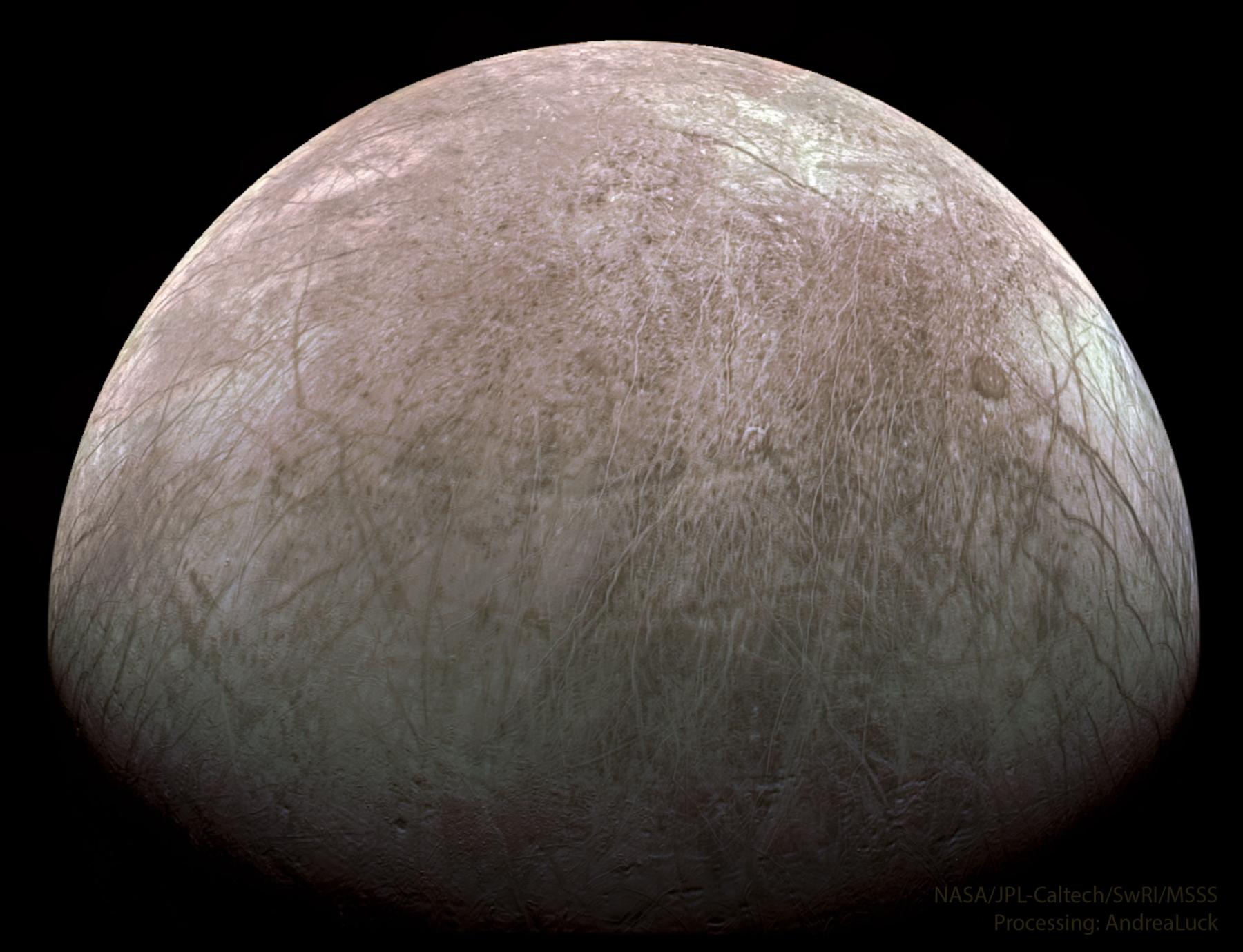 Jupiter’s Europa from Spacecraft Juno