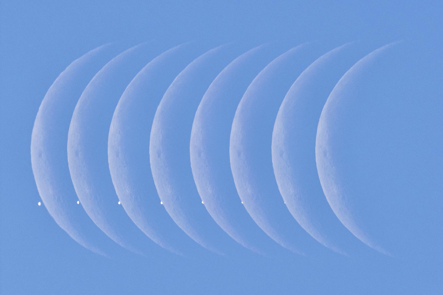 Daytime Moon Meets Morning Star