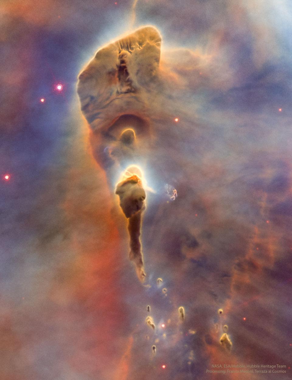 Stars Verus Dust in the Carina Nebula